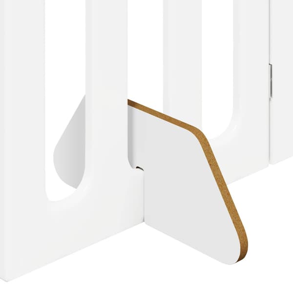 Fällbar husdjursgrind 2 pcs Vit 100,5 x 38 x 70 cm
