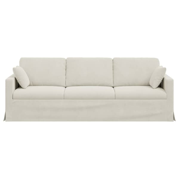 Soffa Kräm 228 x 78 x 80 cm Sammet