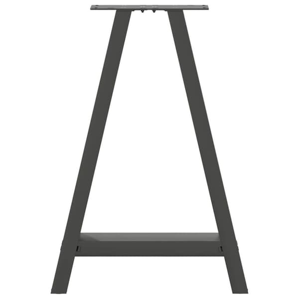 Matbordsben A-formade 2 st antracit 50x(72-73) cm stål