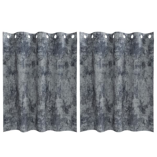 Sammetsgardiner 2 pcs Silvergrå 140 x 140 cm Sammet