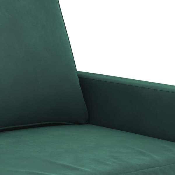 Soffa 2-sits mörkgrön 140 cm sammet