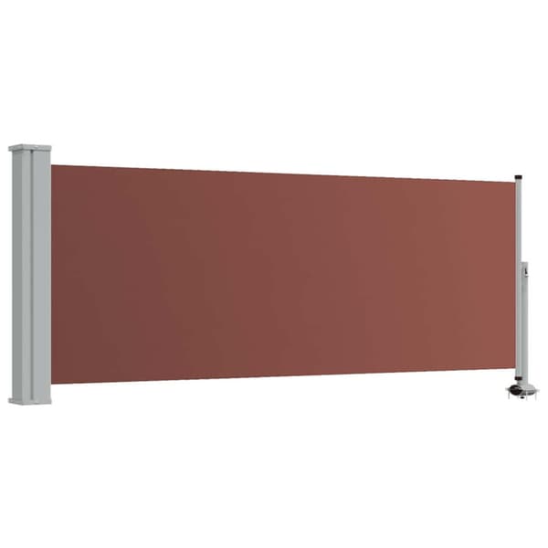 Infällbar sidomarkis 100x300 cm brun