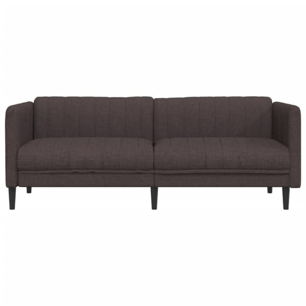 Soffa 3-sits mörkbrun tyg