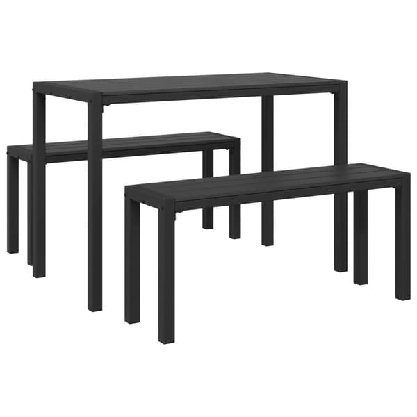 Trädgårdsmöbelset 3 pcs Antracit Stål
