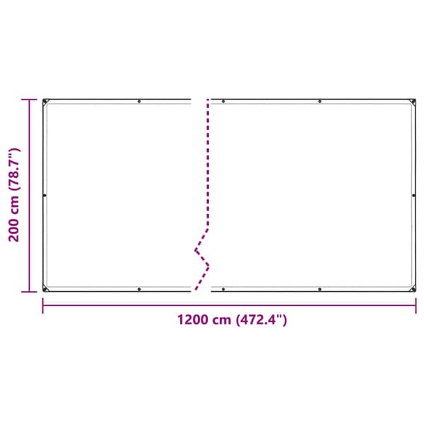 Tarpulin Transparent 2 x 12 m PVC