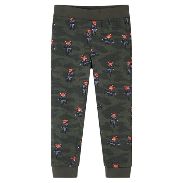 Pyjamas med långa ärmar för barn khaki 92