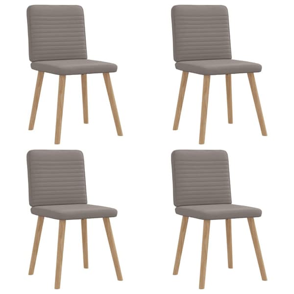 Matstolar 4 st taupe tyg