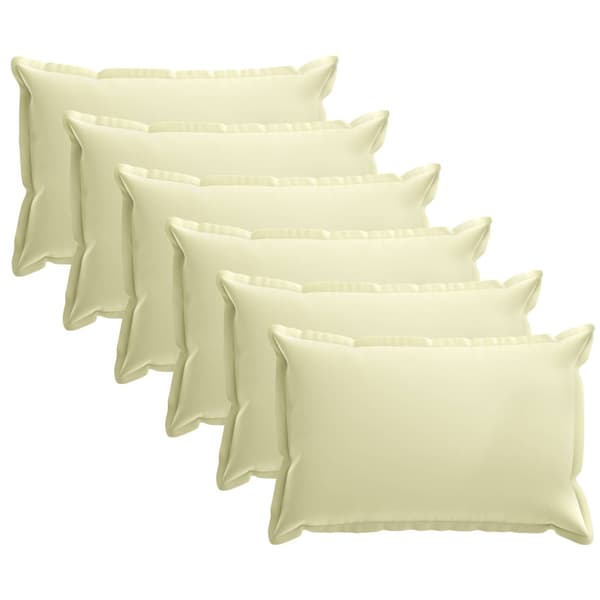 Kuddöverdrag 6 st HOUTEN Gräddvit 50 x 70 cm Polyester