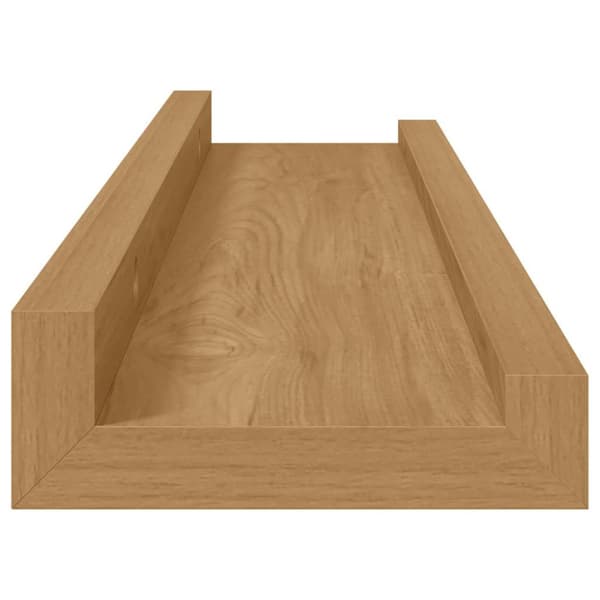 Vägg hylla Väggmonterat 2 pcs Brun 40 x 9 x 3 cm