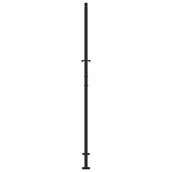 Trädgårdsgrind svart 100x200 cm stålbladsdesign
