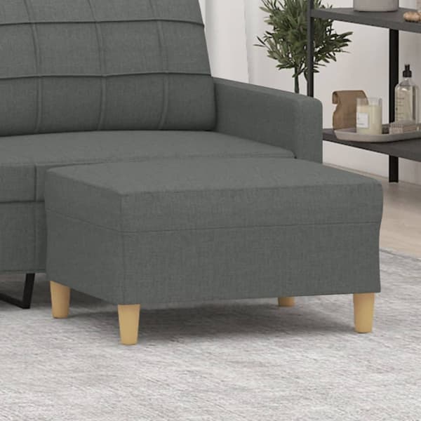 Fotpall mörkgrå 70x55x41 cm tyg
