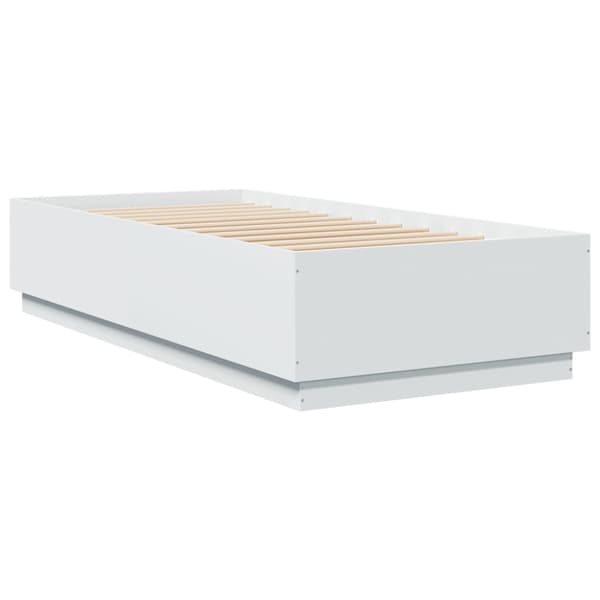Sängram vit 100x200 cm konstruerad trä