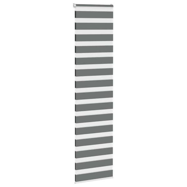 Rullgardin zebra mörkgrå 60x230 cm tyg bredd 55,9 cm polyester