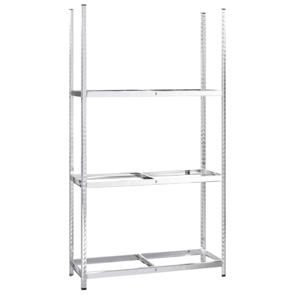 Däckställ 3 hyllplan silver 3 st 110x40x200 cm stål