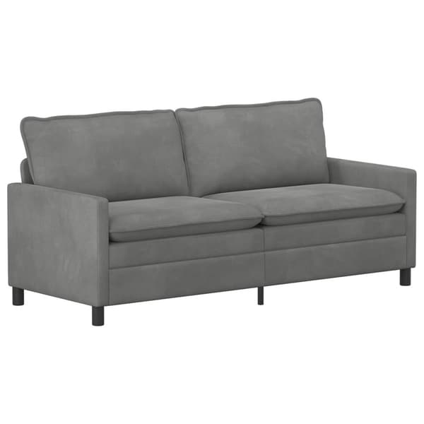 Soffa Mörkgrå 196 x 81 x 87,5 cm Sammet