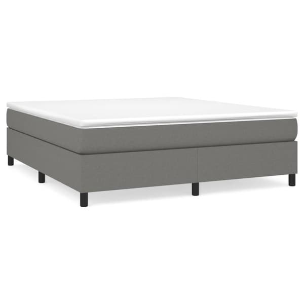 Boxspring-sängram mörkgrå 160x200 cm tyg