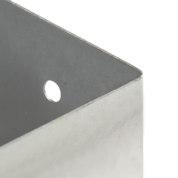 Stolpfot 4 st galvaniserad metall 121 mm