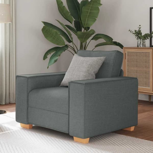 Soffa mörkgrå 100x78x84 cm tyg