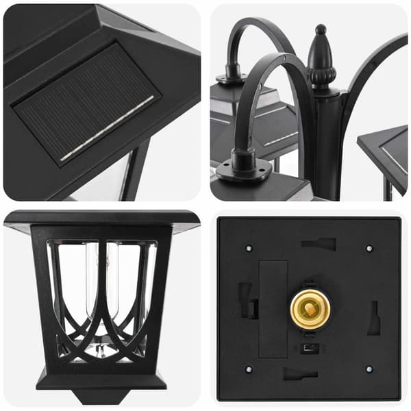Utomhus Solamp with LED Bulb Svart