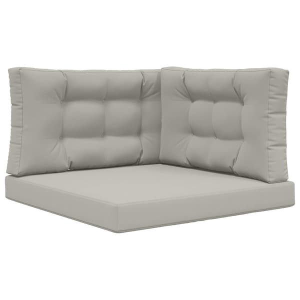 Utomhus Soffa Kudde 3 pcs Grå Polyester