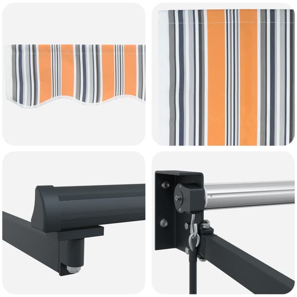 Utfällbar markis Flerfärgsdesign 450 × 300 cm