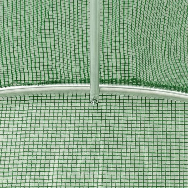 Växthus med stålram grön 80 m² 20x4x2 m