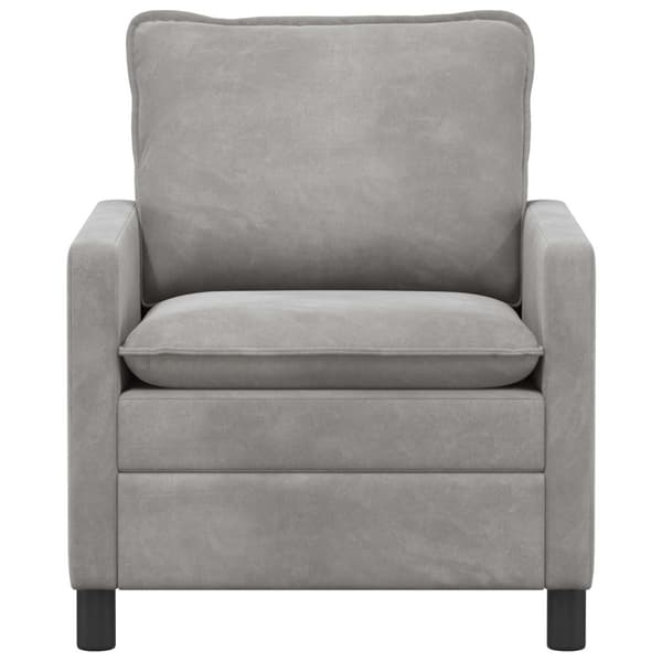 Soffa Ljusgrå 76 x 81 x 87,5 cm Sammet