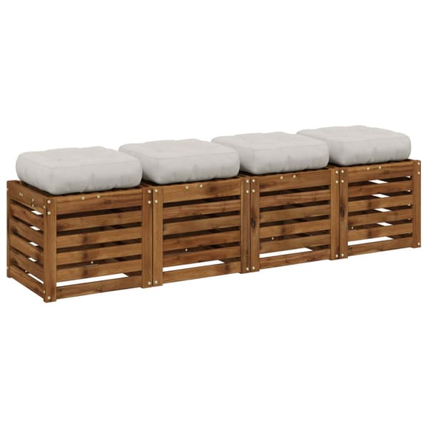 4-delade Sittdynor VIANEN 4 st 100% Polyester Vit