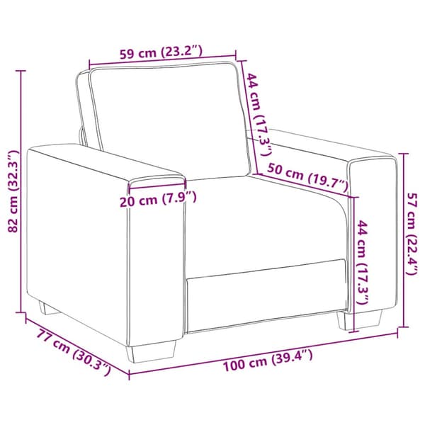 Soffstol svart 100x77x82 cm sammet