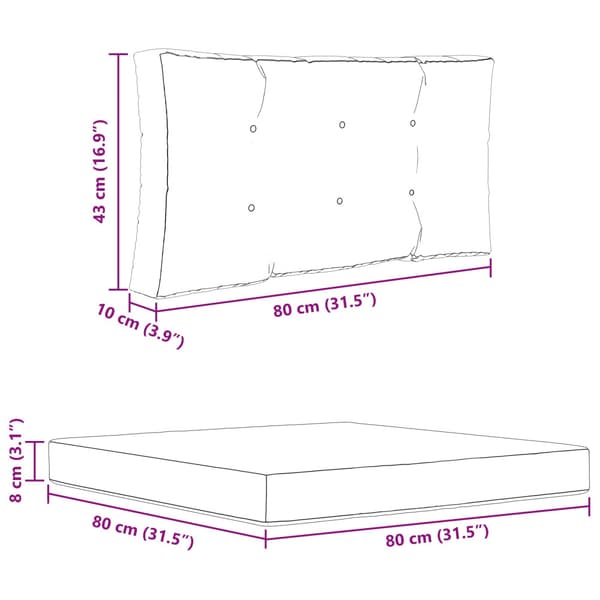 Utomhus Soffa Kudde 2 pcs färgstark Polyester