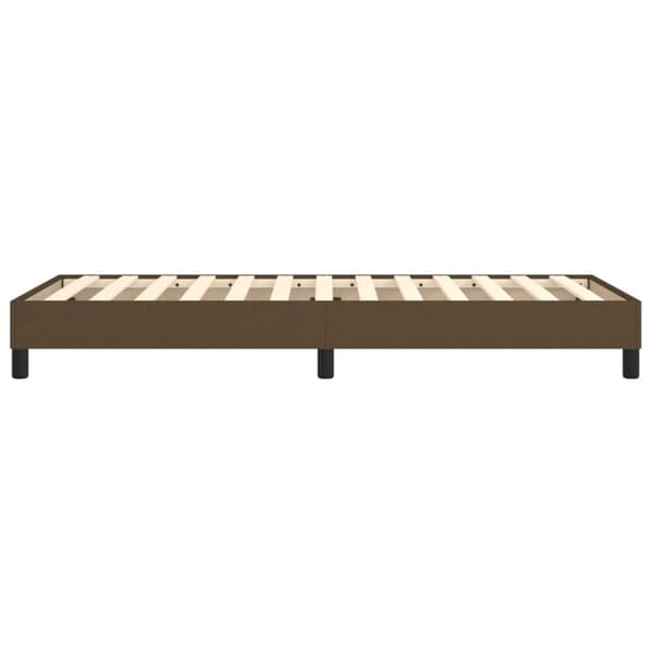 Boxspring-sängram mörkbrun 90x190 cm tyg