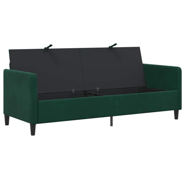 Soffa med förvaring Mörkgrön 192 x 78 x 87 cm Polyester