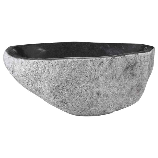 Handfat Oval Grå (32-37) x (27-30) x 12 cm Flodsten