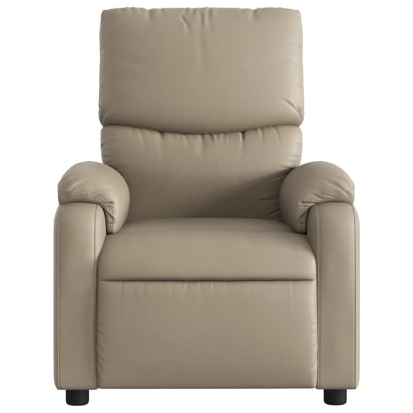 Elektrisk massagefåtölj cappuccino konstläder