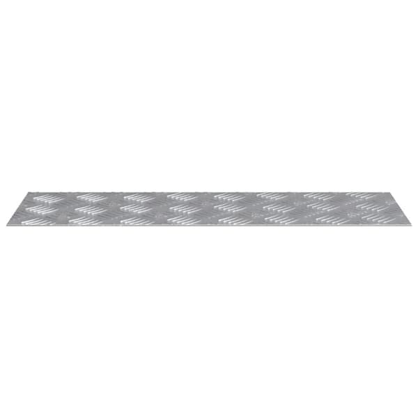 Trappsteg Rektangulär 4 pcs Silver 60 x 20 cm Aluminium