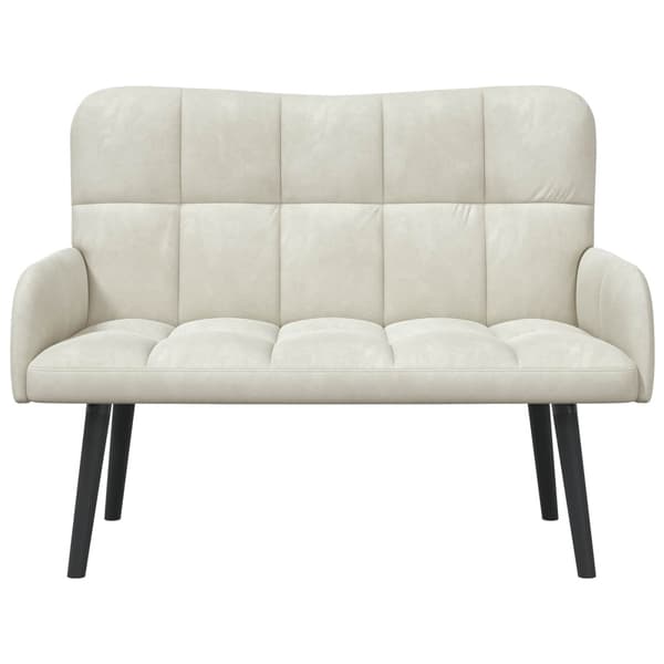 Tvåsitssoffa Kräm 115 x 61 x 87 cm Sammet