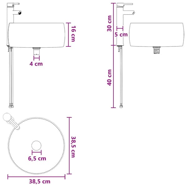 Badrumsmöbelset 2 pcs Artisan-ek Konstruerat trä