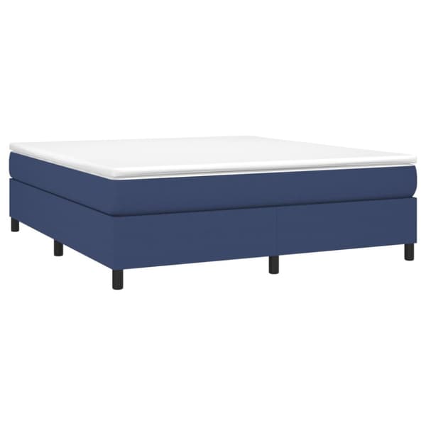 Boxspring-sängram blå 180x200 cm tyg