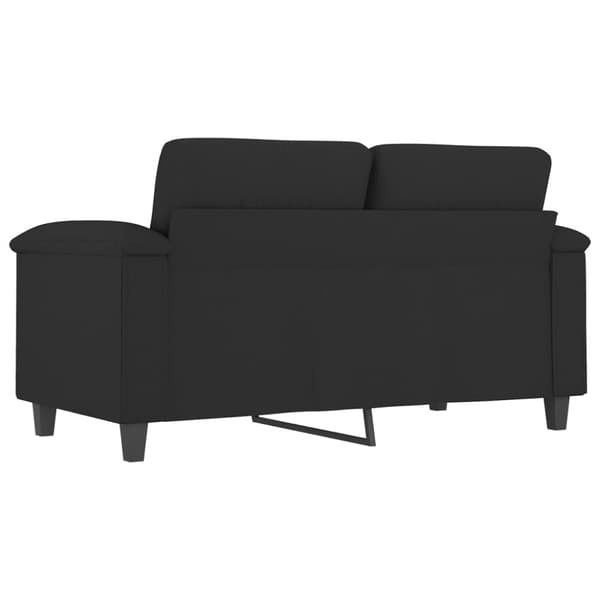 2-sitssoffa Svart 120 cm mikrofibertyg