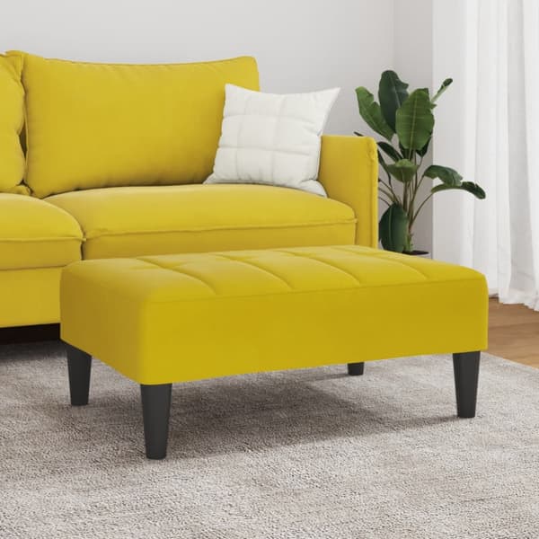 Fotpall Gul 77x55x31 cm sammet