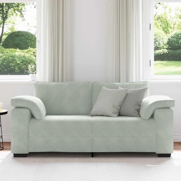 Loveseat soffa ljusgrå 180x77x82 cm sammet