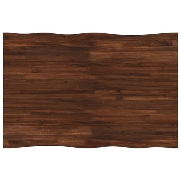90 x 55 x 75 cm Massivt Akaciaträ Mörkbrun och Vit Rektangulär