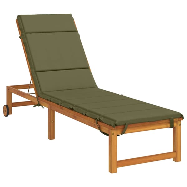 Solstol Kudde GEMERT 100% Polyester Olivgrön 200 x 60 x 3 cm