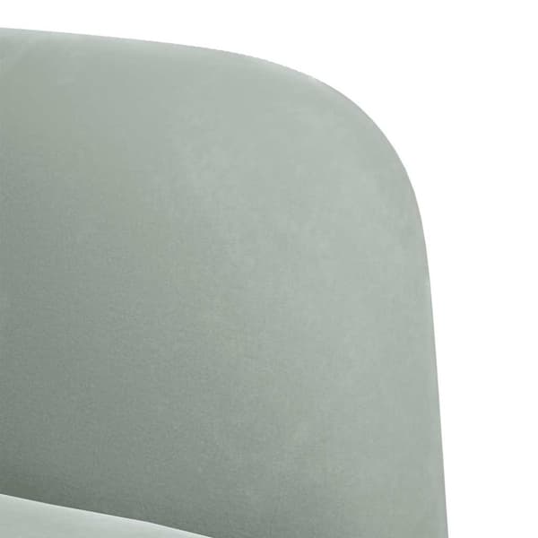 Loveseat soffa ljusgrå 109 cm sammet