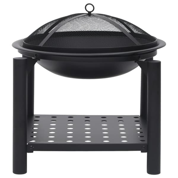Eldstad med eldgaffel 54x54x55 cm stål