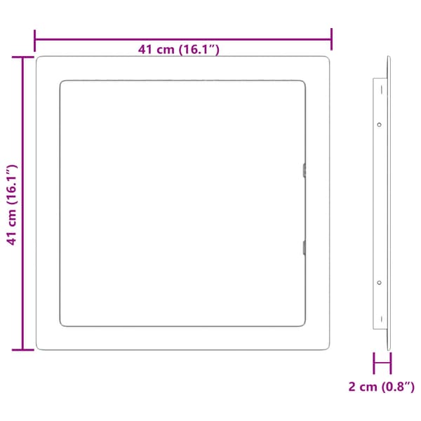 Åtkomstpaneler Vit 35 x 35 cm ABS Plast