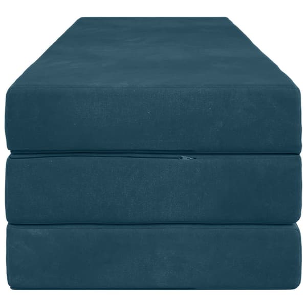 Fällbar Soffbed 200 x 67 x 45 cm Blå