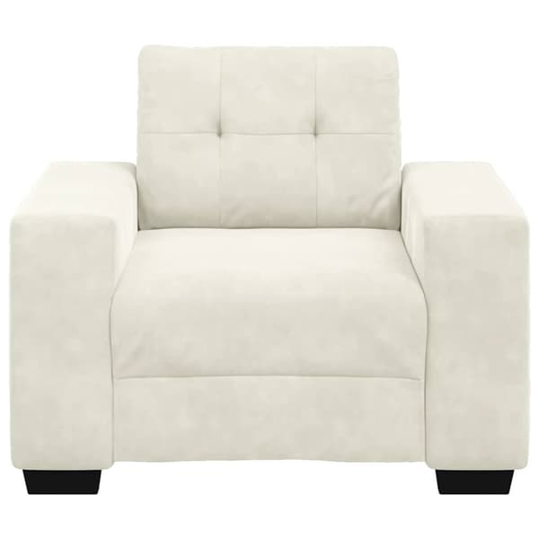 Soffstol gräddvit 100x78x80 cm sammet