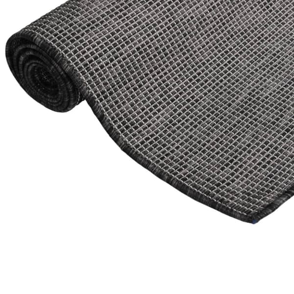 Utomhusmatta plattvävd 120x170 cm grå