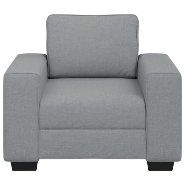 Soffstol ljusgrå 100x77x82 cm tyg